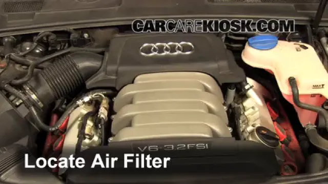 2008 Audi A6 3.2L V6 Filtre à air (moteur) Changement